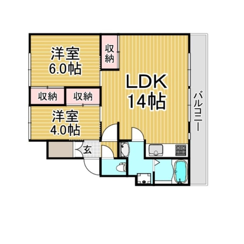 春日市桜ヶ丘のマンションの間取り