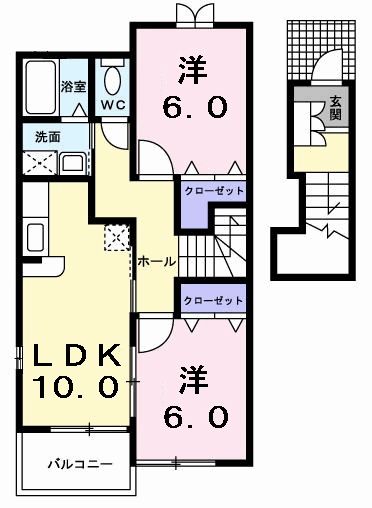 リーベン　キントの間取り