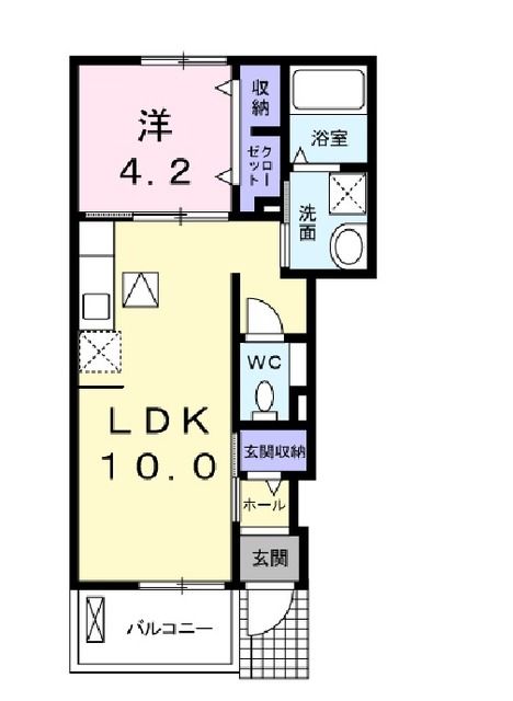 栗原市志波姫南郷のアパートの間取り