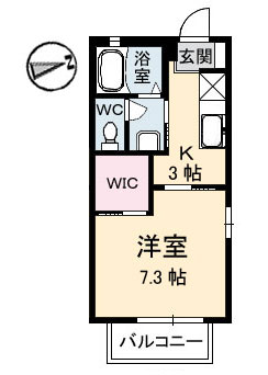 【米子市皆生のアパートの間取り】