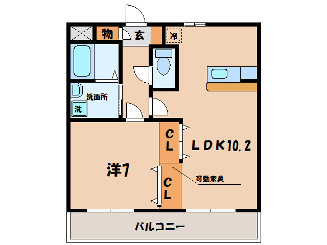 西尾市熊味町のマンションの間取り