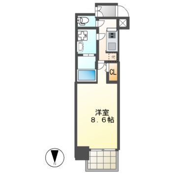 エスレジデンス東別院(Ｓ－ＲＥＳＩＤＥＮＣＥ東別院)の間取り