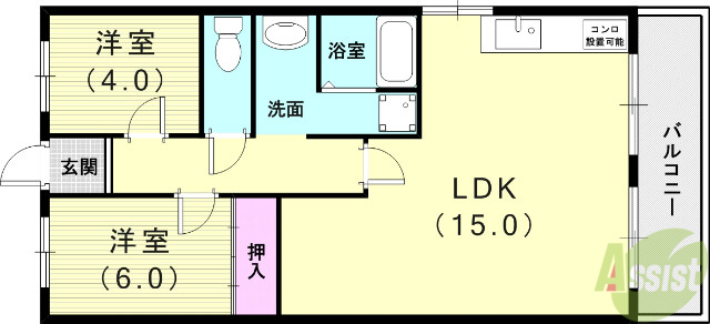 滝谷グリーンハイツの間取り