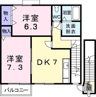 Ｖシャトー　アロースリーIIの間取り