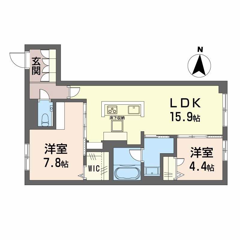 プレミアス学南の間取り