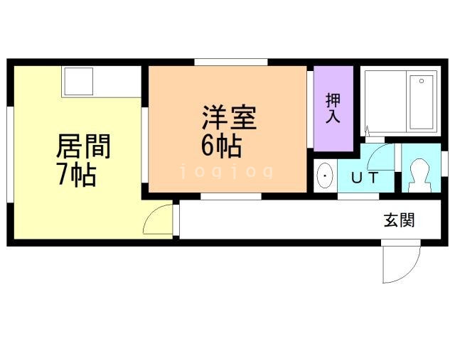 函館市人見町のアパートの間取り