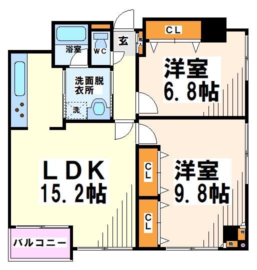 【府中市宮西町のマンションの間取り】