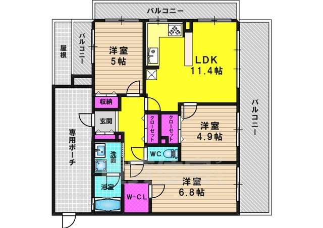 ライオンズマンション西京極フィオラの間取り