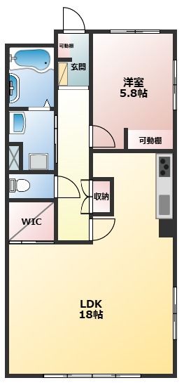 名古屋市緑区浦里のマンションの間取り