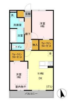 川口市大字安行領根岸のアパートの間取り