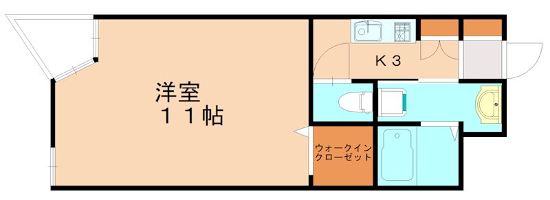 北九州市戸畑区中原西のマンションの間取り