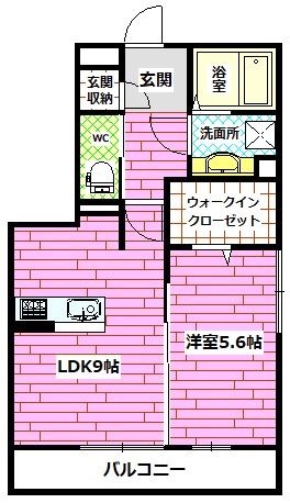 広島市安佐南区緑井のアパートの間取り