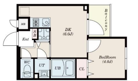 世田谷区奥沢のマンションの間取り