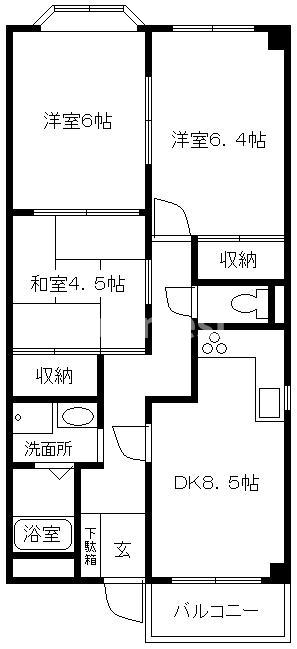 コーポネーション桃山台の間取り