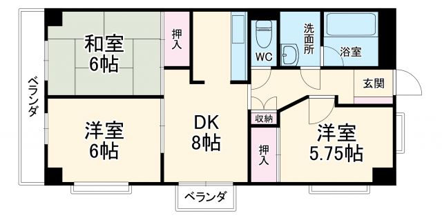 スズキコーポラス第2の間取り写真