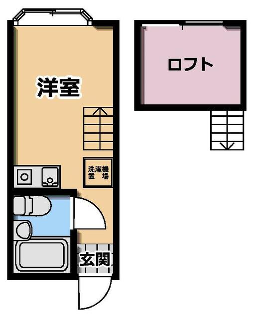 小田急線 狛江駅 徒歩15分 2階建 築34年の間取り写真