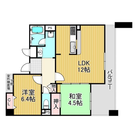 白鷹苦楽園マンションの間取り写真