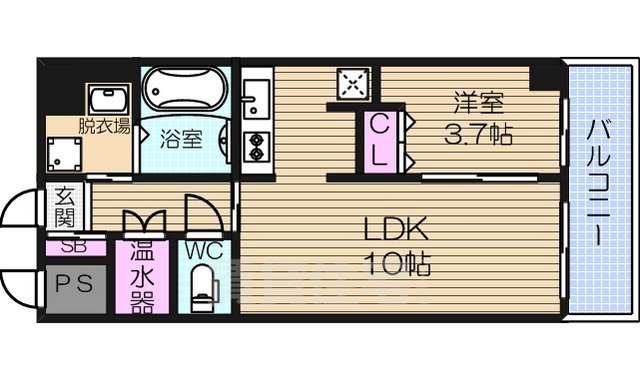 地下鉄千日前線 北巽駅 徒歩14分 3階建 築15年の間取り写真