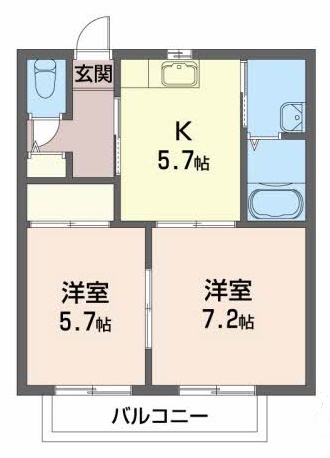 フレグランス広瀬の間取り