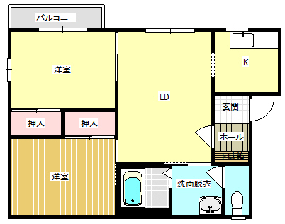 ファミールミホBの間取り