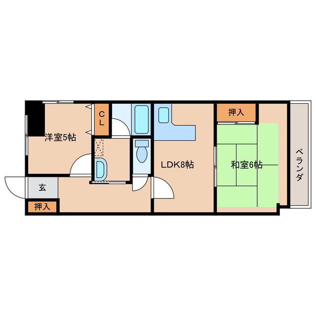 コスモ京塚の間取り