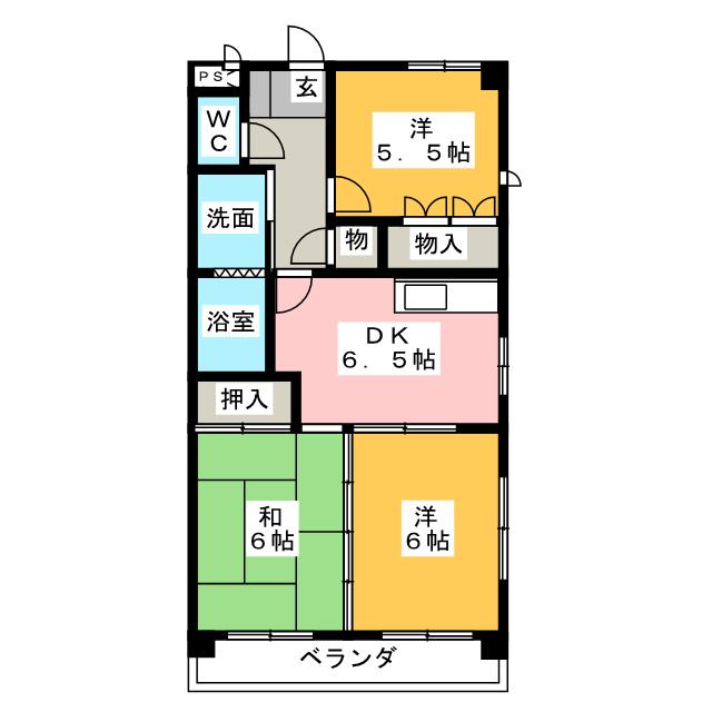 セントラルハイツ植田の間取り