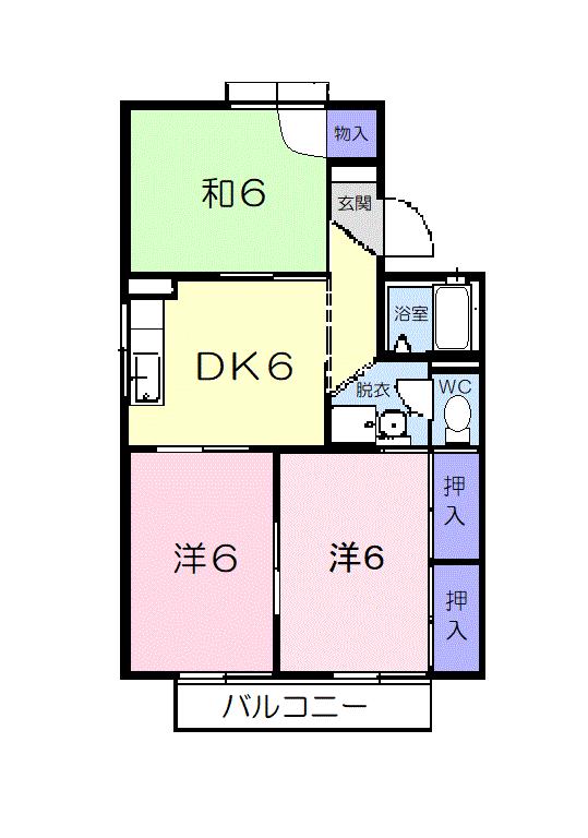 アブニール吉富　Ａの間取り