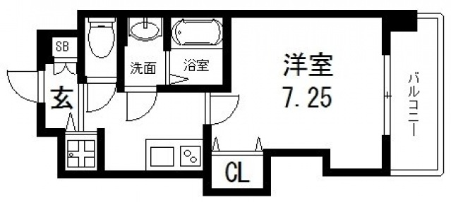 大阪市城東区永田のマンションの間取り