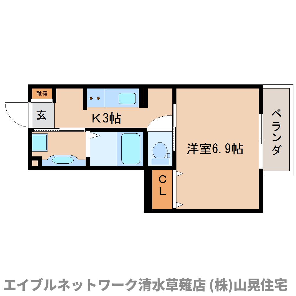 静岡市清水区吉川のマンションの間取り