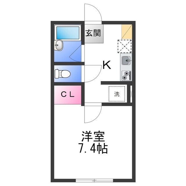 TJ鳴滝 A棟の間取り