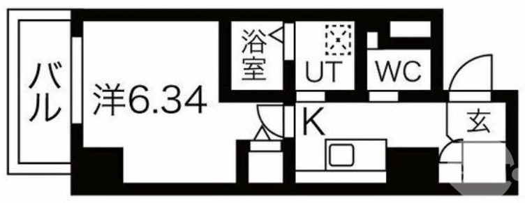 堺市北区北花田町のアパートの間取り