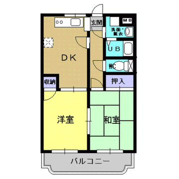 鹿児島市伊敷のマンションの間取り