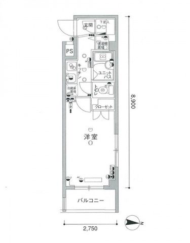 スカイコート文京白山第3の間取り