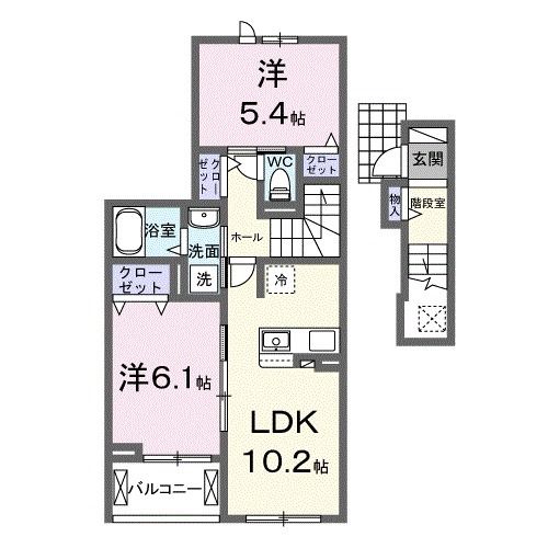 さいたま市北区吉野町のアパートの間取り