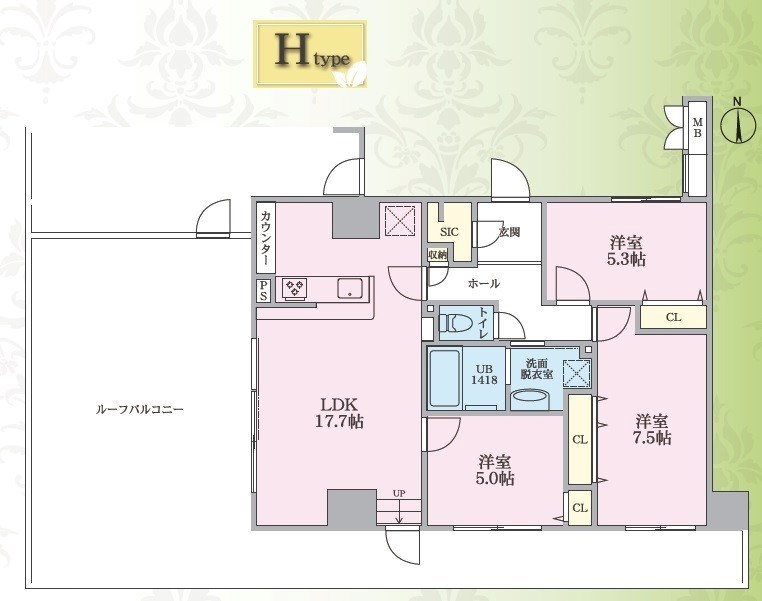 大田区南馬込のマンションの間取り