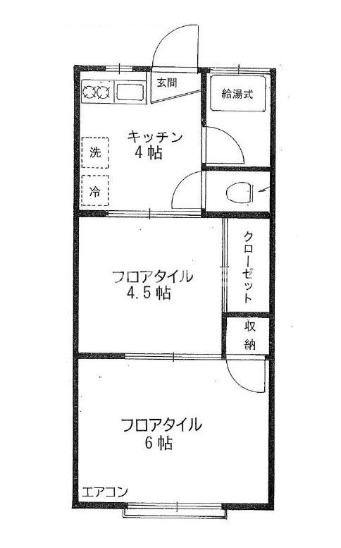 【新宿区中落合のマンションの間取り】