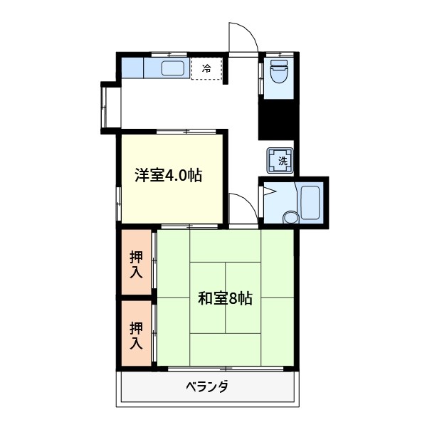 足立区本木のアパートの間取り