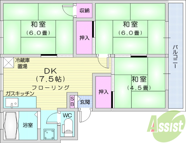 第一飯田コーポの間取り