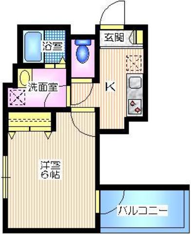 横浜市神奈川区松本町のマンションの間取り