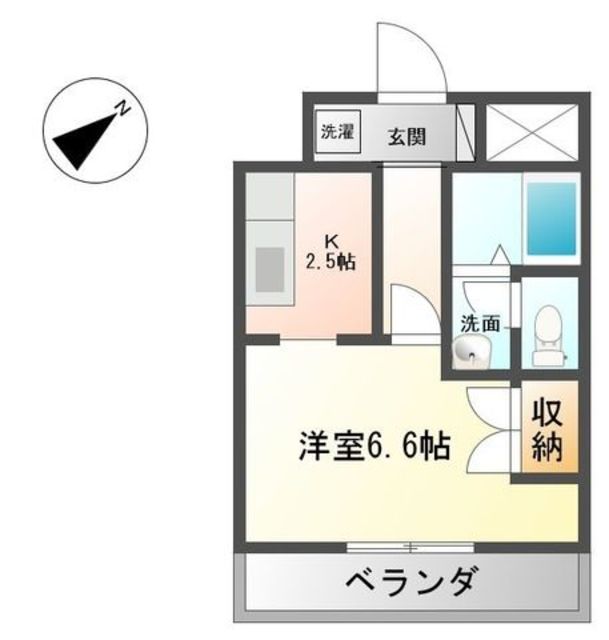 秦野市今川町のアパートの間取り