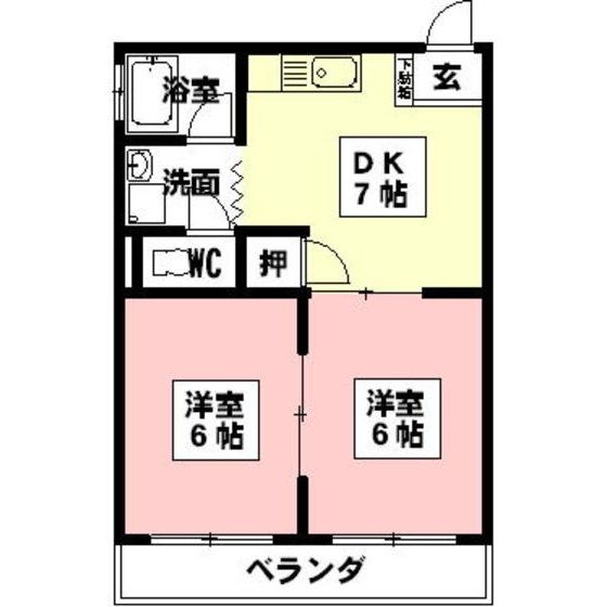 岐阜市松屋町のマンションの間取り