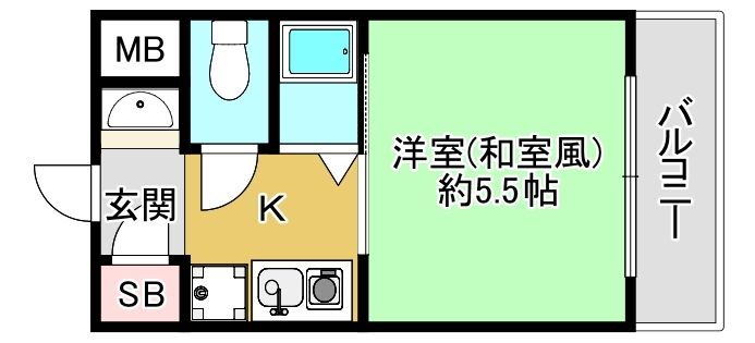 大阪市淀川区西三国のマンションの間取り