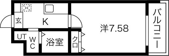 大阪市住之江区粉浜のマンションの間取り