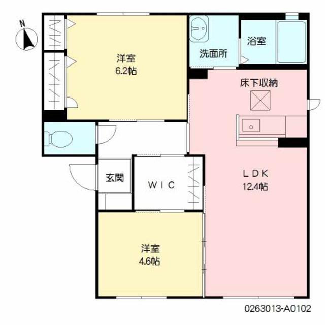 シャーメゾン白鳥　Ａ棟の間取り