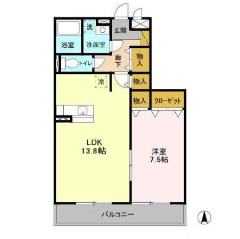 我孫子市柴崎のアパートの間取り