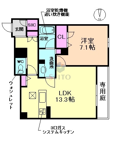 豊中市曽根西町のマンションの間取り