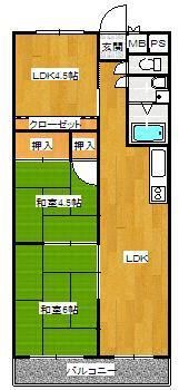 倉敷市新倉敷駅前のマンションの間取り