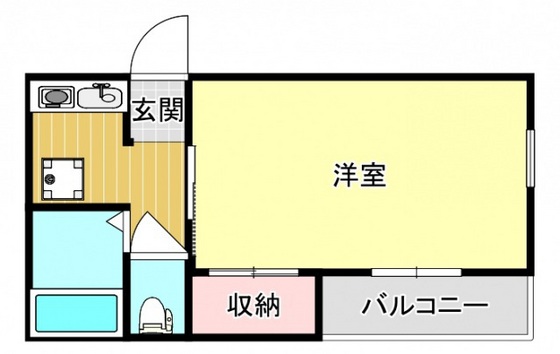 岡山市中区中納言町のマンションの間取り