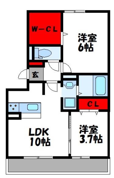 Bell Demeure A棟の間取り