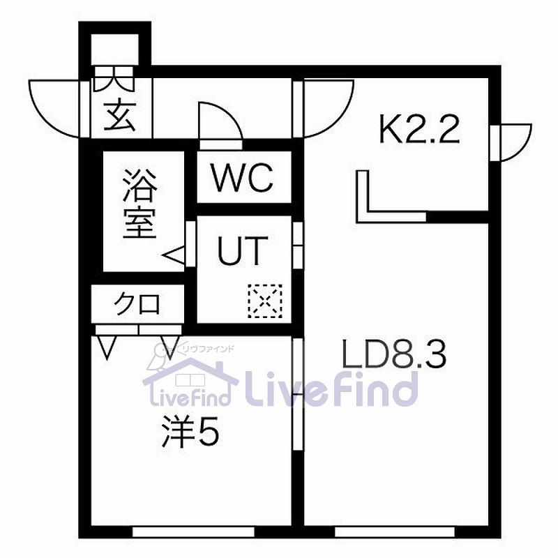 札幌市豊平区美園五条のマンションの間取り